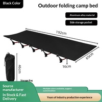 Lit de camping pliable moderne et léger pour l'extérieur, en alliage d'aluminium portable, tissu Oxford 600D, lit individuel pour la plage ou le repos au bord du lit