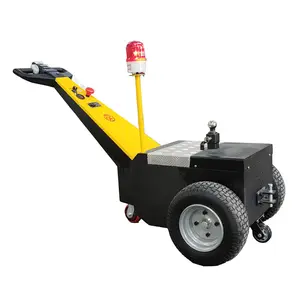 Mini tracteur électrique avec torche de 2 tonnes, robuste, avec lumière d'avertissement, pour le transport de produits