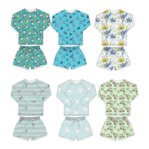 Trajes de Baño de Manga Larga <span class=keywords><strong>para</strong></span> Niños Pequeños, de Secado Rápido, de Dos Piezas, Venta al por Mayor, Ropa de Playa <span class=keywords><strong>para</strong></span> Niños - Product Image 1