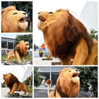 Modèle d'animal de simulation de parc animalier, Lion grandeur nature, Modèle animatronique, Lion taille réelle à vendre