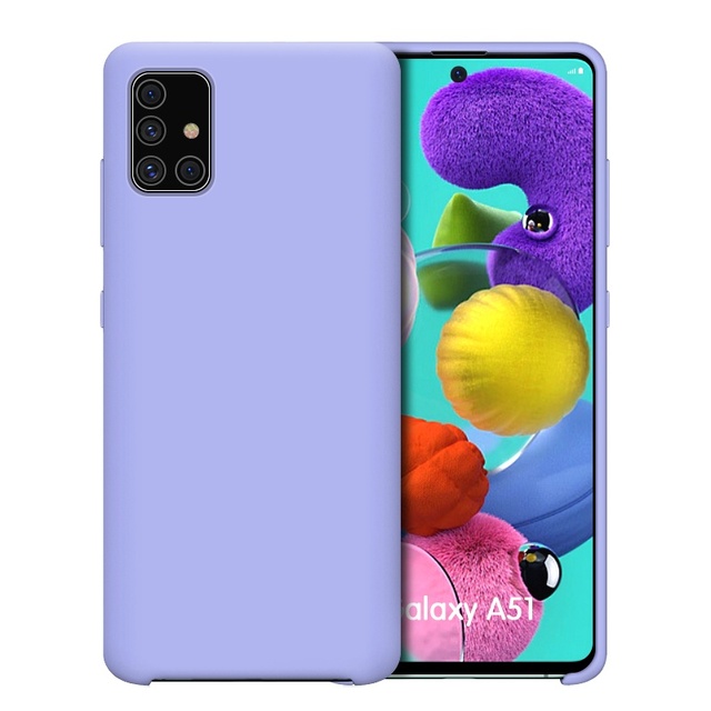 SUNNY A51 Silicone Case 10 Colors Mobile Cover for Samsung Open Bottom Style Cell Phone Accessory