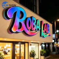 Letras LED RGB Multicolor Totalmente Personalizables con Logotipo Personalizado, Letreros Comerciales, Letreros para Fachadas de Tiendas, Letreros Personalizados