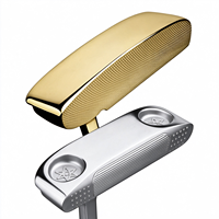 Putter de golf OEM avec face usinée CNC, insert en uréthane, manche en graphite et acier, flex R, pour droitiers, pour hommes et femmes