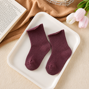 BOHOPANNA Chaussettes basiques pour enfants Rosewood Taille 5 6Y Coton de qualité supérieure Doux Flexible Respirant Confortable Parfait pour les activités quotidiennes - Product Image 3