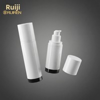 Bouteille de lotion sous vide rechargeable, personnalisée, 1-1,7 oz, écologique, en PP, double couche, impression sérigraphique, droite et ronde, pour toniques et sérums