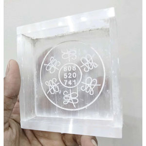 Caja de Carga de Selenita de Alta Calidad con Adhesivo Grabado con el Símbolo Zibu, Decoración para el Hogar, Placa de Carga, Venta al Por Mayor - Product Image 1