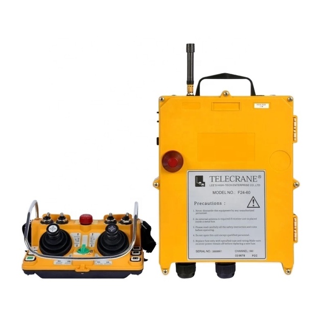 Telecrane F24-60 Waterproof 2 Joysticks Industrial Radio Wireless Remote Control for Tower Crane/crane Parts