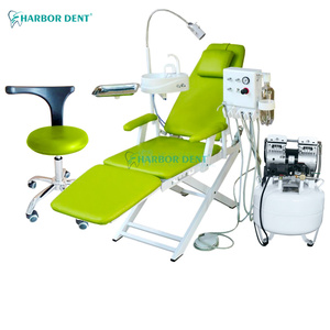 Fauteuil dentaire à prix avantageux, ensemble complet avec tabouret de dentiste, unité dentaire électrique, confortable, clinique, métallique, portable, pour hôpital - Product Image 6