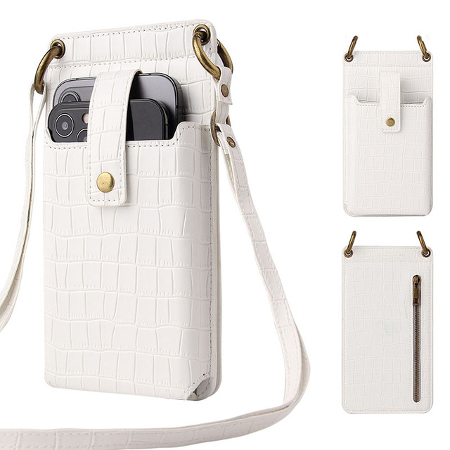 Crocodile Pattern PU Leather Phone Pouch Case Holster for iPhone 14 13 Pro Max Universal Belt Clip Cover Wallet Bag Case