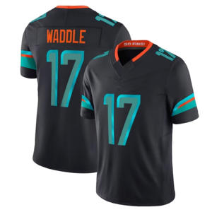Nova Temporada Miami Rivalries Melhor Qualidade # 10 Tyreek Hill # 17 Waddle # 1Tua Tagovailoa # Camisa de Futebol Americano Costurada 13 Marino - Product Image 5