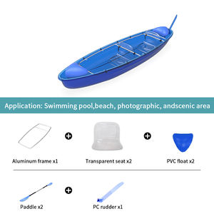 <span class=keywords><strong>Kayak</strong></span> <span class=keywords><strong>Doble</strong></span> Transparente <span class=keywords><strong>de</strong></span> Policarbonato, Cristalino, para Ocio y Entretenimiento, Material <span class=keywords><strong>de</strong></span> Plástico Reforzado con <span class=keywords><strong>Fibra</strong></span> <span class=keywords><strong>de</strong></span> Vidrio, Estilo Deportivo, para Uso en Lagos - Product Image 2
