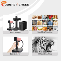 Machine de marquage laser de bureau compacte JUNFEI 5W, modèle séparé 20W 30W 60W pour plaque métallique et acier inoxydable, graveur laser