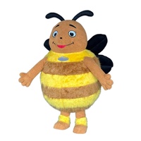 Costume de mascotte abeille jaune gonflable de 2 m et 2,6 m de hauteur pour adulte