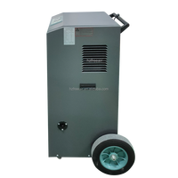 Nouveau déshumidificateur commercial et industriel portable 90L/D 220V pour usage domestique et sous-sol, avec minuterie intelligente, affichage numérique et grandes roues