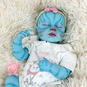 Lifereborn 18 pulgadas 46cm 3D pintura <span class=keywords><strong>Avatar</strong></span> Baby Dolls realista dormir recién nacido Reborn muñecas para niños regalos - Product Image 3