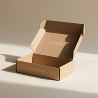 Nouvelle boîte d'expédition en carton kraft recyclable sur mesure 10 x 8 x 2 pouces pour l'emballage de petites marchandises et de vêtements