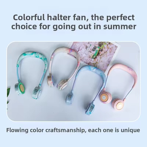 New Bladeless Neck-Mounted Fan Lazy People Portable Foldable Small Electric Fan 2000mAh-4000mAh Low Noise Hanging Neck - Product Image 4