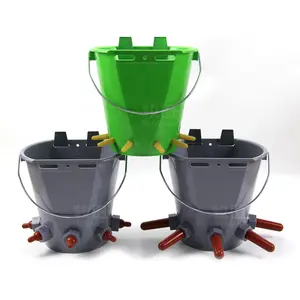 Food Grade 8L Calf Feeding Bucket With Feeding Nipple