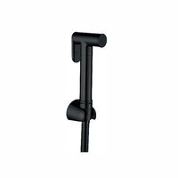 Sky-9068 Support complet à bouton-poussoir avec robinet de bidet de salle de bain Shattaf de douche gris foncé en zinc