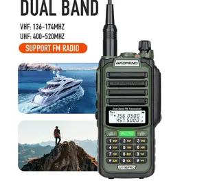Baofeng UV-98 Pro防水トランシーバーハムラジオハイパワーVHFUHFデュアルバンドハンドヘルド双方向ラジオ10km長距離