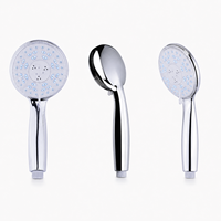 Pommeau de Douche Chromé Professionnel avec Buses en Silicone Antibactériennes et Jet Haute Pression pour Utilisation en Salle de Bain d'Hôtel