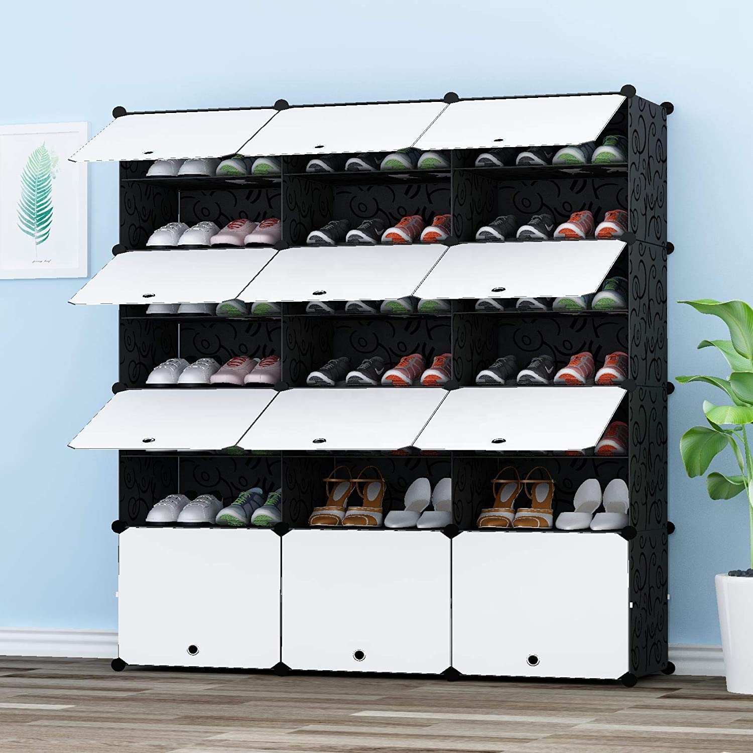 Cubos portátiles organizador de almacenamiento de zapatos torre de espacio guardar dormitorio armario diseño muebles armario