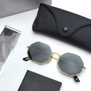 Lunettes de soleil octogonales en métal de haute qualité, monture intégrale, UV400, luxe, unisexe, activités de plein air, déplacements quotidiens - Product Image 1
