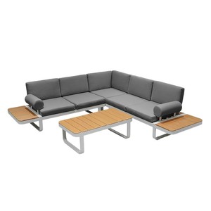 <b>Garden</b> <b>Sofa</b> Set Aluminum Alloy Frame Waterproof Cushions Outdoor Furniture Contemporary Design Villa Use Rust Proof - Product Image 1