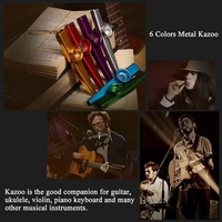 Metal Kazoo Guitar and Ukulele Companion Portable Wind Instrument Orff Percussion Instruments