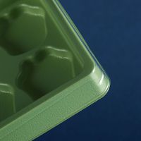 X079 Gâteau aux haricots verts et pâtisserie Qingtuan en forme de patte de chat de dessin animé, qualité alimentaire, boîte blister de 6 pièces sur fond vert