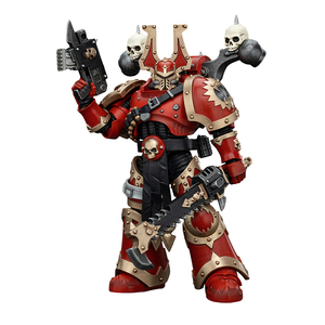 JOYTOY <span class=keywords><strong>Warhammer</strong></span> <span class=keywords><strong>40K</strong></span> World Eaters Khorne Berzerker2 <span class=keywords><strong>Figurine</strong></span> d'action à l'échelle 1/18 Modèle articulé <span class=keywords><strong>Figurine</strong></span> de collection Accessoires - Product Image 1
