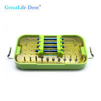 Greatlife Dent Kit d'instruments chirurgicaux autoclavables pour implants dentaires, auto-occluant, avec forets et instrument de sinus lift