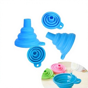 Foldable Silicone 4-Piece Kitchen Funnel <b>Set</b> Durable Attractive Design <b>Microwave</b> Safe Dishwasher Safe for Beer/Liquid - Product Image 3