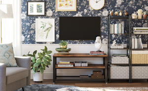 Supporto <span class=keywords><strong>TV</strong></span> per <span class=keywords><strong>TV</strong></span> up 43 pollici robusta Console portaoggetti in metallo piedini regolabili facile montaggio Design industriale mobili da soggiorno - Product Image 5