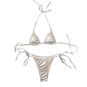 ชุดว่ายน้ำบิกินี่เมทัลลิกเงาวาวสำหรับผู้หญิง ลดราคาพิเศษ ชุดว่ายน้ำบิกินี่สั่งทำได้ - Product Image 2