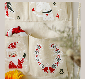 Nuevo Diseño, Calendario de Adviento Navideño de Tela de Lona de Algodón Impresa para Colgar, Venta al Por Mayor, para Niños - Product Image 4