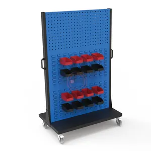 pegboard electronic ESD trolley with trolley hand for delivering goods in warehouse