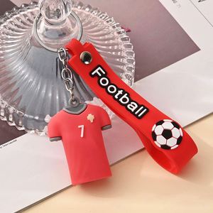 Cartoon Double-<b>sided</b> Soccer Jersey Keychain Pendant PVC Durable Accessories - Product Image 1