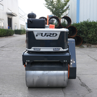 Rouleau vibrant à double tambour essence diesel petit rouleau de compactage compacteur à main mini rouleau compresseur