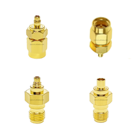Kits de connecteurs coaxiaux MMCX mâle/femelle vers SMA mâle/femelle Adaptateur d'antenne coaxial Kit adaptateur coaxial SMA vers MMCX Adaptateur en laiton pur