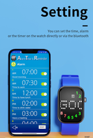 Jam Tangan Pintar APP Gratis BLE dengan Alarm Getar, Pengingat, Monitor Tidur, dan Pedometer 3D