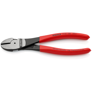 KNIPEX 74 01 180 Coupe-fil diagonale robuste avec revêtement en plastique noir 180 mm - Product Image 1