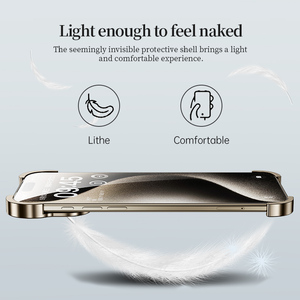 Custodia per telefono in lega di titanio irregolare con paraurti in metallo per <span class=keywords><strong>iPhone</strong></span> 17 16 15 14 13 12 Pro, protezioni angolari e pellicola protettiva per obiettivo - Product Image 3