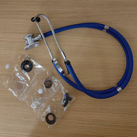 Stéthoscope médical professionnel de qualité supérieure à double tête en acier inoxydable et en plastique