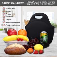 Sac isotherme portable en néoprène personnalisable avec fermeture à glissière, doublure en feuille d'aluminium pour pique-nique, stockage des aliments pour Halloween