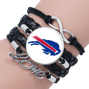 Bracelets NFL en cuir PU personnalisés avec logo privé, design sur mesure, 32 équipes de football américaines, vente en gros - Product Image 1