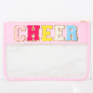 Cheer Beach Maquillage Cadeau Sac Pochette Plate Transparente Voyage Stade Pochette Transparente Toilette Pvc Femmes D'été Cosmétique Sac - Product Image 1