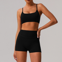 Vente en gros usine Personnalisé Manches longues Taille haute Léger Respirant Effet push-up Couleur unie Nylon brossé double face