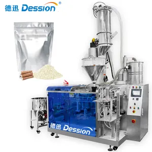 Machine de remplissage de poudre d'igname chinoise à grande vitesse, machine d'emballage de sacs préfabriqués à fermeture éclair pour la farine d'arroise