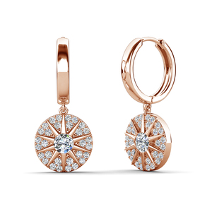 Daisini Shining Hoop Oorbellen Versierd met <span class=keywords><strong>Swarovski</strong></span> Kristallen 925 Sterling Zilver Luxe Hypoallergeen Damessieraden - Product Image 5
